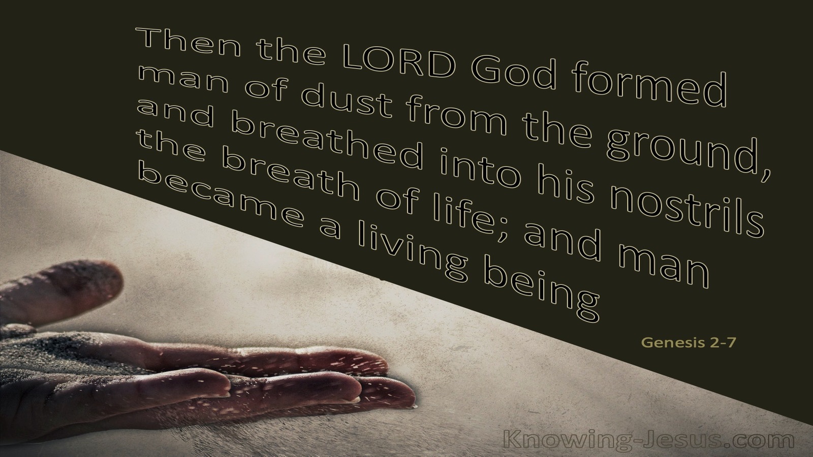 Genesis 2:7 God Formed Man From The Dust (gold)